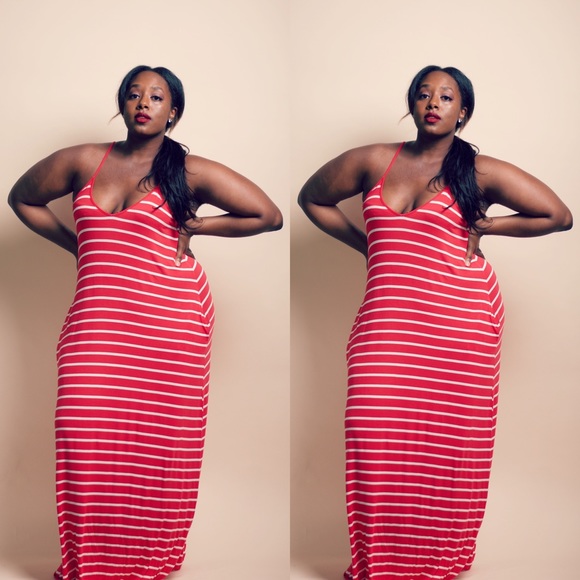 Dresses & Skirts - Red Stripe Dress